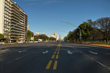 Large avenue at city