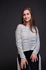 Cute girl background isolated