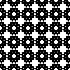 Vector seamless pattern. Black and white Repeating geometric pattern