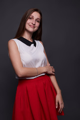 Cute girl background isolated