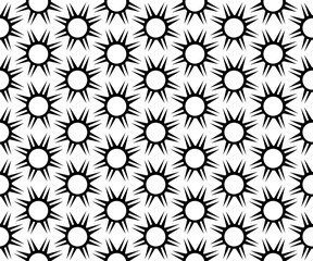 Vector seamless pattern. Black and white Repeating geometric pattern