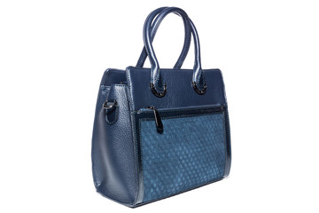 female handbag in blue