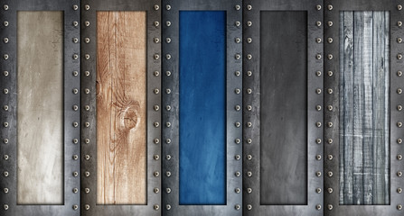 Fototapeta premium fondi metallo/banner collage