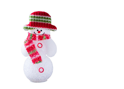 Snowman on a white background.