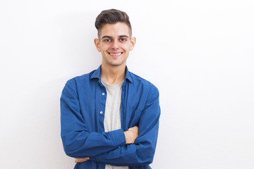 Fototapeta premium young casual style on the white wall