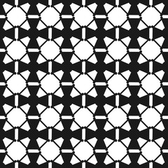 Vector seamless pattern. Black and white Repeating geometric pattern