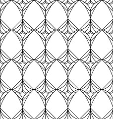 Fototapeta premium Vector seamless pattern. Black and white Repeating geometric pattern