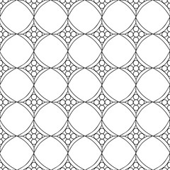 Fototapeta premium Vector seamless pattern. Black and white Repeating geometric pattern