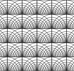 Vector seamless pattern. Black and white Repeating geometric pattern