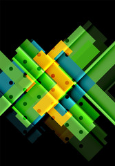 Color arrows on black background