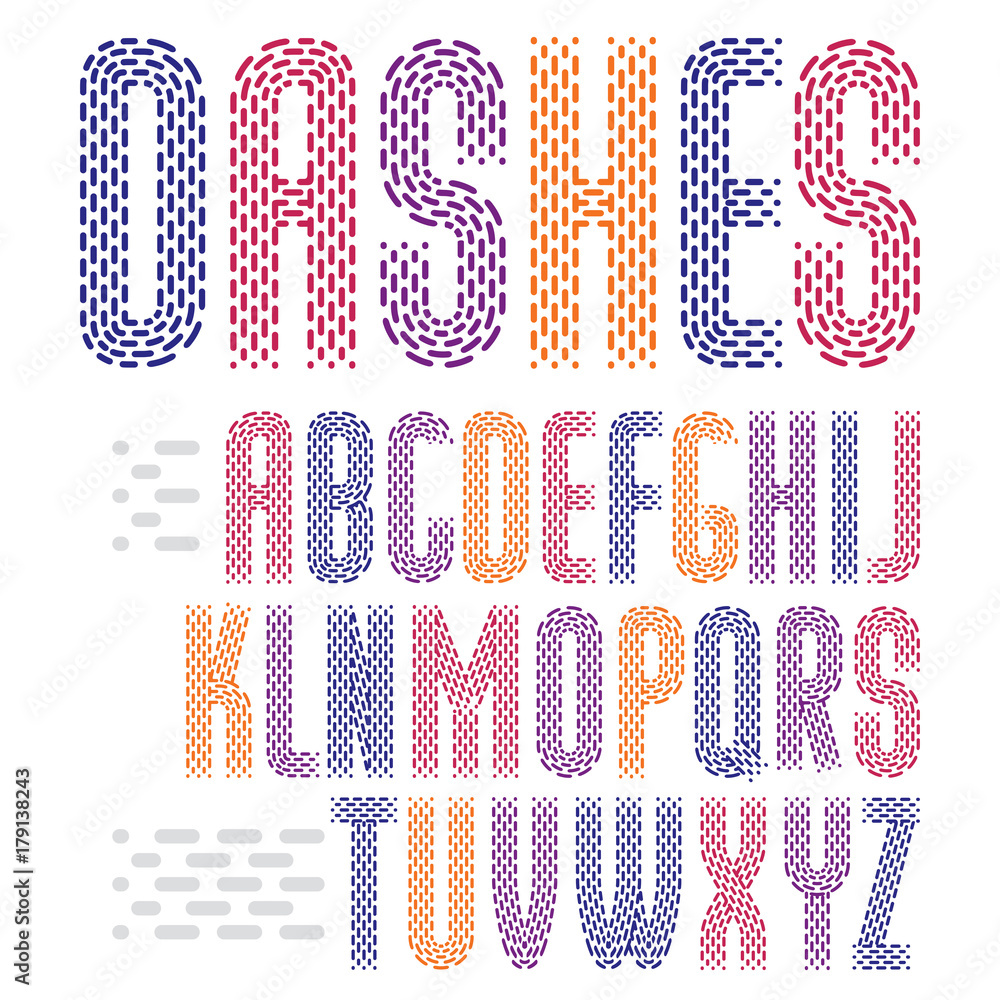Fototapete vector funky condensed capital english alphabet letters collection. rounded bold retro font, typescr