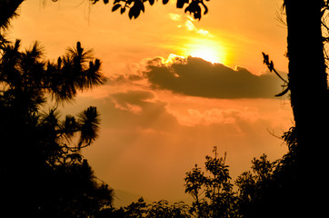 The sky cloudy landscape at chiang mai district thailand.