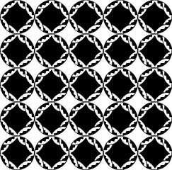 Fototapeta premium Vector seamless pattern. Black and white Repeating geometric pattern
