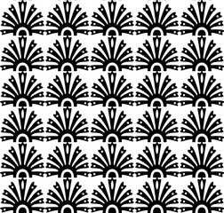 Vector seamless pattern. Black and white Repeating geometric pattern