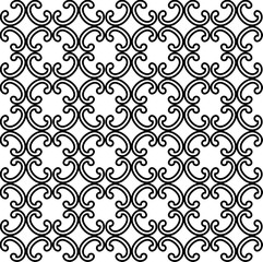 Vector seamless pattern. Black and white Repeating geometric pattern