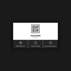 Obraz premium Modern Creative and Clean Business Card Template with dark color