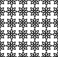 Vector seamless pattern. Black and white Repeating geometric pattern