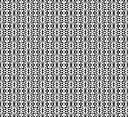 Vector seamless pattern. Black and white Stylized floral ornament.