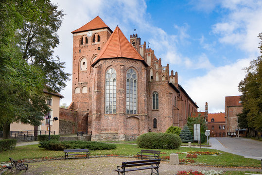 Ketrzyn,(german - Rastenburg) A XIV century Catholic Church, Masuria lake Region Poland. Saint Georg / Sankt Georg church. Teutonic Knights architecture.