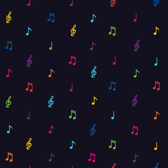 seamless pattern with notes
