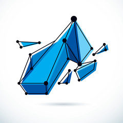 Abstract isometric construction, low poly vector backdrop. Technology and science conceptual illustration.