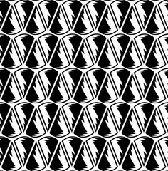 Fototapeta premium Vector seamless pattern. Black and white Repeating geometric pattern