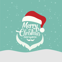 Merry Christmas vector illustration. Xmas lettering with snowflakes, hand drawn spray, uneven dots texture. Greeting inscription, card design, typography composition, winter background.