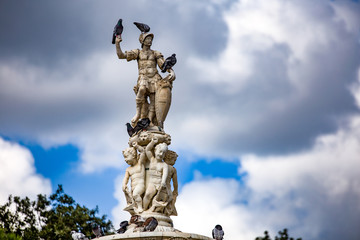 Orion’s Fountain in Messina, work of one of Michelangelo’s students, Giovanni Angelo...