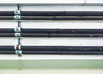 Thermo pipeline with the black rubber case.
