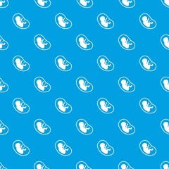 Fetus pattern seamless blue