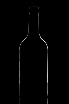 Silhouette bottiglia di vino