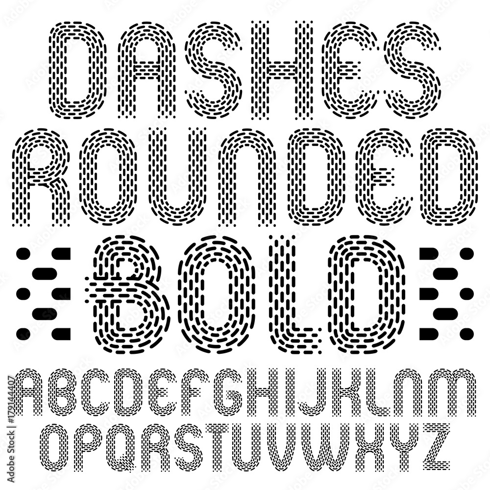 Fototapete set of trendy vector capital english alphabet letters isolated. rounded bold retro type font, script