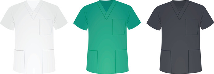 Medical uniform. vector illustration - obrazy, fototapety, plakaty