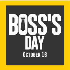 Boss's Day Logo Vector Template Design