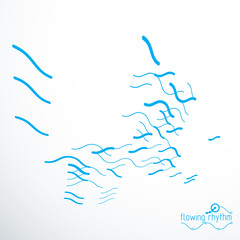 Futuristic abstract vector technology background. Abstract wavy lines pattern, art graphic illustration.