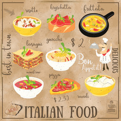 Italian Food Menu
