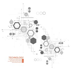 Abstract technological background with various technological elements. Structure pattern technology backdrop. Vector