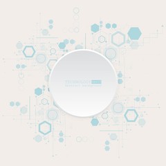 Obraz premium Abstract technological background with various technological elements. Structure pattern technology backdrop. Vector