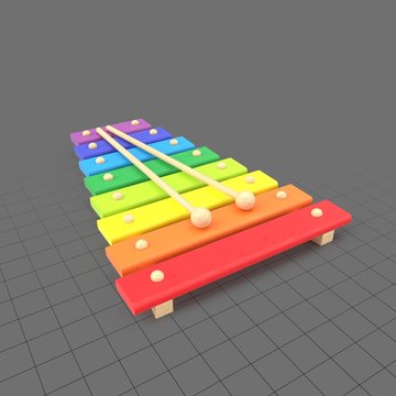 Colorful toy xylophone