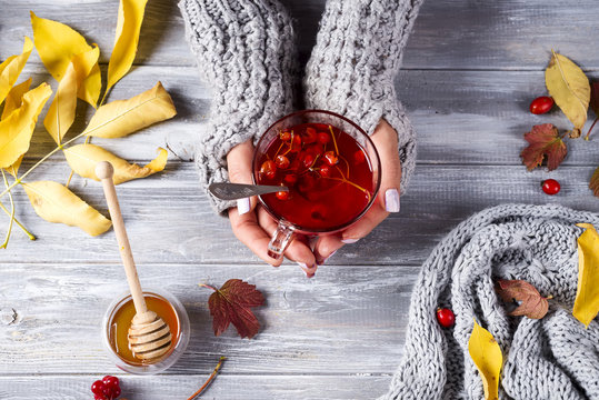woman holding a cup of tea