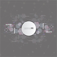 Obraz premium Abstract technological background with various technological elements. Structure pattern technology backdrop. Vector