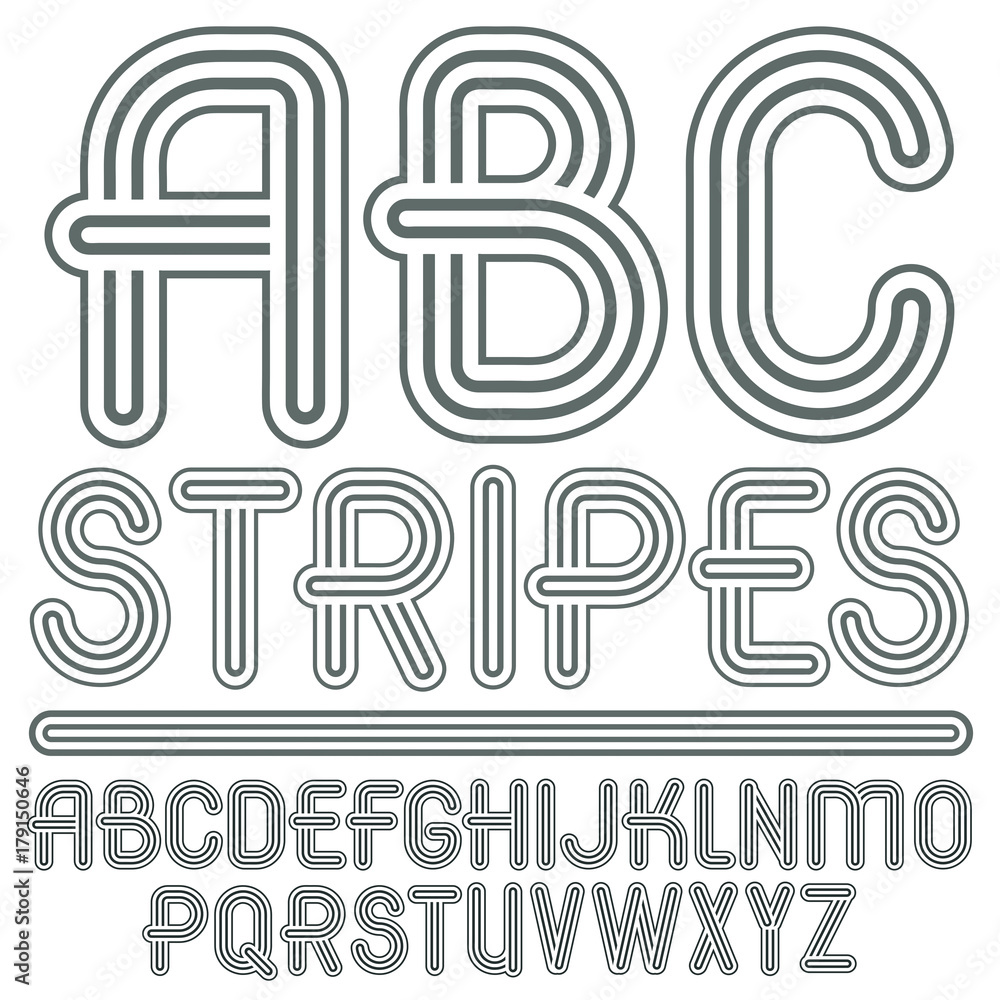 Fototapete vector capital modern alphabet letters, abc set. trendy font, script from a to z can be used in art 