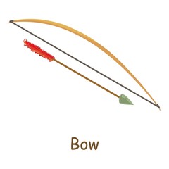 Bow icon, isometric 3d style