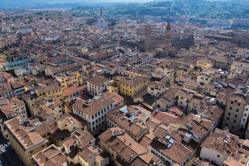 Fototapeta premium A top view to the historical city, Firenze, Florence, Tuscany, Italy