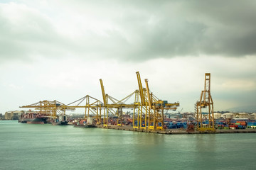 Ships and cranes