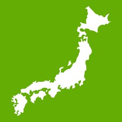 Map of Japan icon green