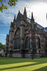 Fototapeta na wymiar Monumental cathedral in Lincoln, England