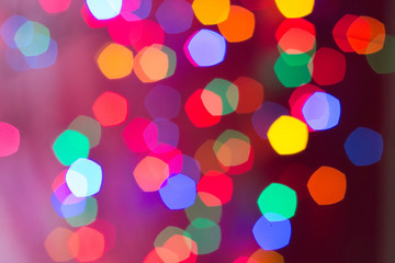 Out of focus Christmas lights creating a beautiful bokeh