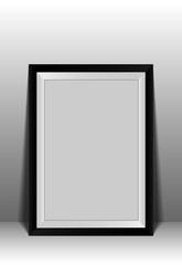 vertical blank picture frame for photographs blank frame on a white background. Vector illustration