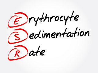 Fototapeta premium ESR - Erythrocyte Sedimentation Rate acronym, concept background